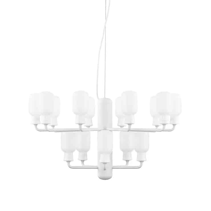 Amp Chandelier White Small Norman, Small White Chandelier Uk