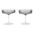 Ferm Living Ripple Champagne Glass 2-pack Smoked Grey