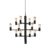 Herstal Manola 12 Chandelier Black