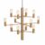 Herstal Manola 12 Chandelier Satin Brass