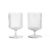 Ferm Living Ripple Wine Glass 2-pack Clear