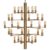 Herstal Manola 30 Chandelier Brass