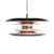 Belid Diablo Ceiling Lamp Ø40 Cm Matte Black-smooth Red