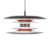 Belid Diablo Ceiling Lamp Ø50 Cm Matte Black-smooth Red