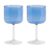 Hay Tint Wine Glass 25 Cl 2-pack Blue-clear