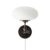 Gubi Stemlite Wall Lamp Black Chrome-frosted Glass