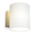 Herstal Evoke Wall Lamp Small Satin Brass-white Glass