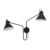 Bloomingville Felicity Wall Lamp – Double Arm Black Iron