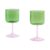 Hay Tint Wine Glass 25 Cl 2-pack Green-pink