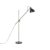 Konsthantverk Kh1 Floor Lamp Black Matte, Raw Brass