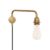 Konsthantverk Edison Wall Lamp Arm Down Raw Brass