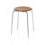 Fritz Hansen Dot Stool Leather Walnut