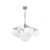 Konsthantverk Klyfta 6-low Pendant Raw Brass/ White