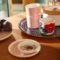 Oiva Siirtolapuutarha Coffee Cup 2dl – White / Pink – 2 Pack , without handle – Marimekko