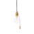 Konsthantverk Single Pendant Raw Brass, With Pull Switch