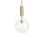 Konsthantverk Rosdala Pendant Clear Glass, Brushed Brass, Small