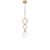 Konsthantverk Eld Klot Pendant Raw Brass, Matte White