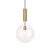 Konsthantverk Rosdala Pendant Clear Glass, Raw Brass, Large