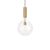 Konsthantverk Rosdala Pendant Clear Glass, Raw Brass, Small